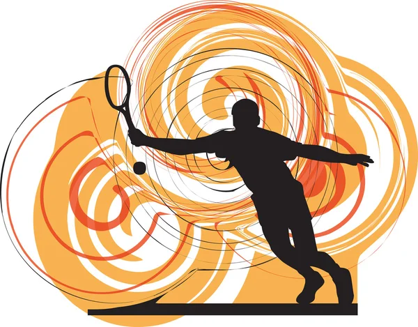Joueur de tennis. illustration vectorielle — Image vectorielle