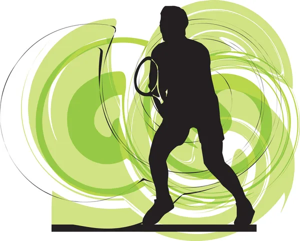 Tennisspelare. vektor illustration — Stock vektor