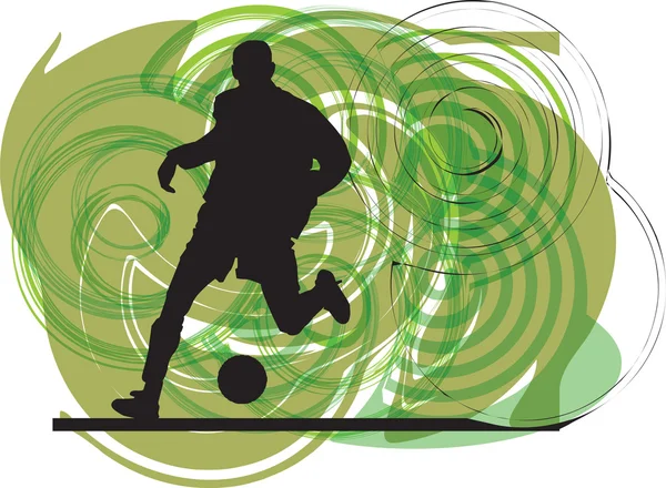 Football player. Vector illustration — Stock Vector