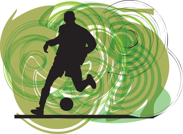 Voetbalspeler. vectorillustratie — Stockvector