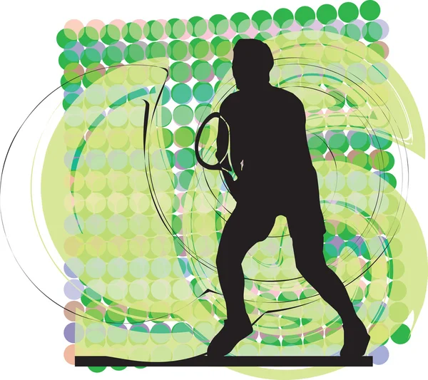 Tennisspelare. vektor illustration — Stock vektor