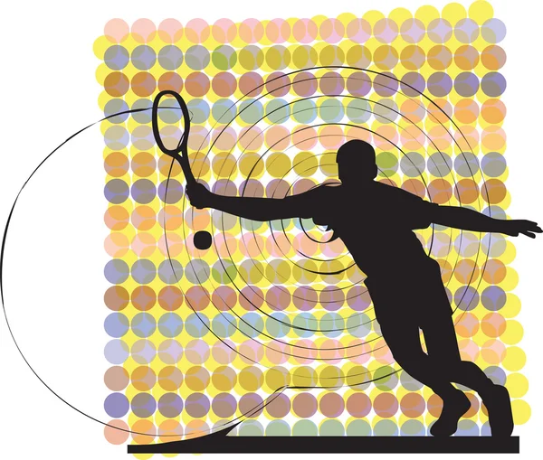 Tennista. illustrazione vettoriale — Vettoriale Stock