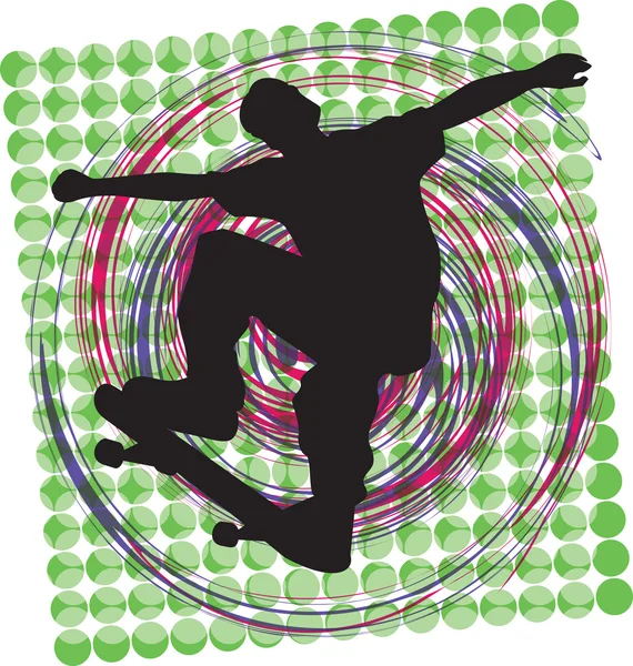 Skater illustration. Vector illustration — Stock Vector