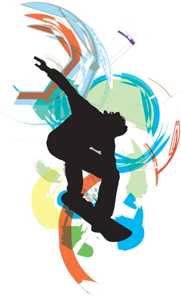 Illustration de patineur. Illustration vectorielle — Image vectorielle