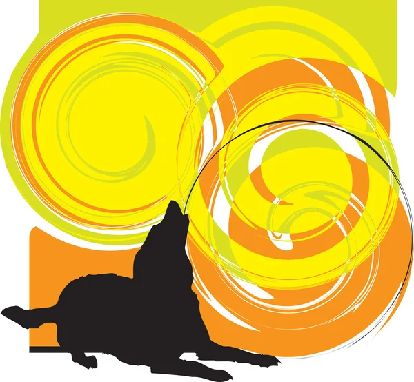 Hond, vectorillustratie — Stockvector