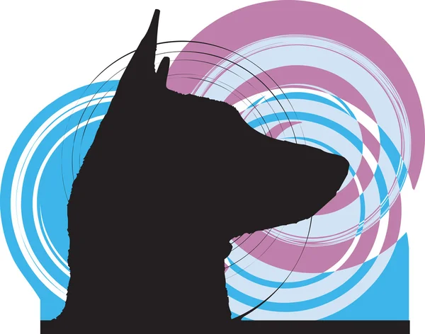 Köpek, vektör çizim — Stok Vektör
