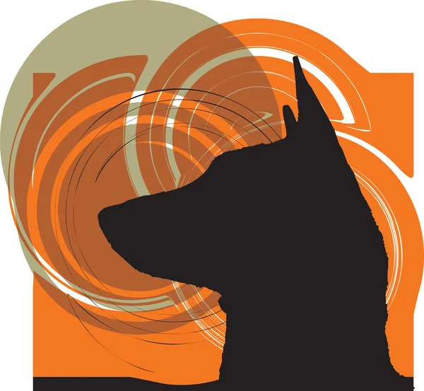 Hond, vectorillustratie — Stockvector