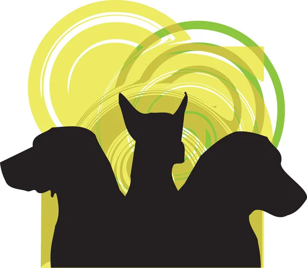 Kutya, vektoros illusztráció — Stock Vector