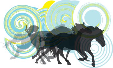 Horse vector illustration clipart