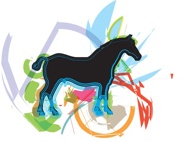 Illustrazione del vettore del cavallo — Vettoriale Stock