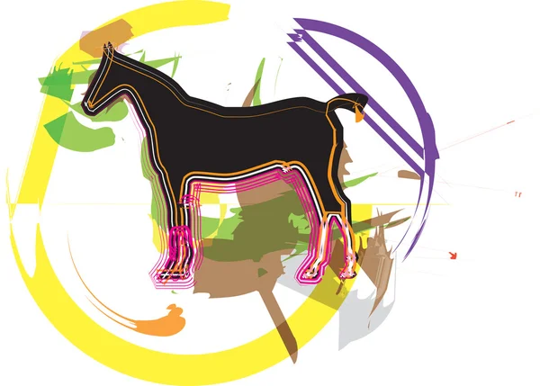 Horse vector illustration — ストックベクタ