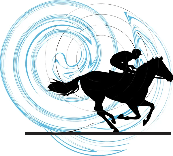 Silhouettes abstraites de chevaux. Illustration vectorielle — Image vectorielle