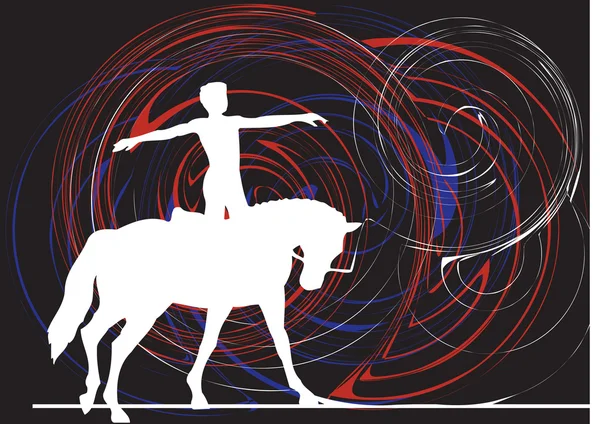 Αφηρημένο άλογα σιλουέτες. εικονογράφηση φορέας — Διανυσματικό Αρχείο