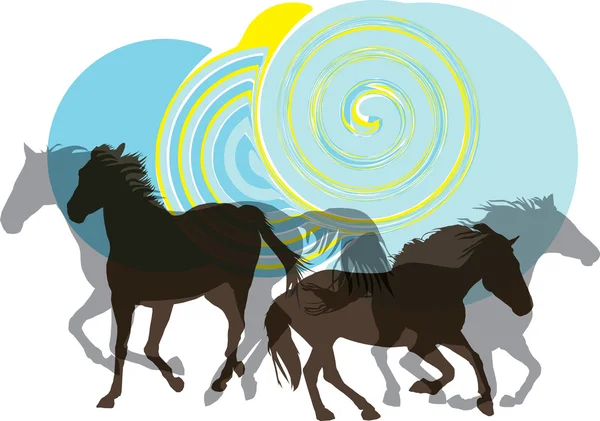 Pferdevektorillustration — Stockvektor