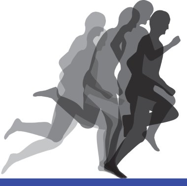 Running men illustration clipart