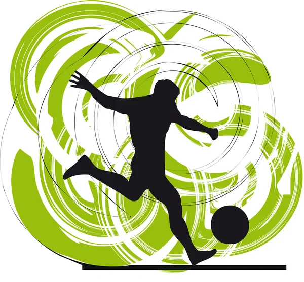 Football player. Vector illustration — Stock Vector