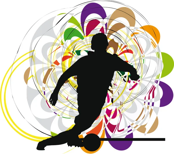 Jugador de fútbol. ilustración vectorial — Vector de stock