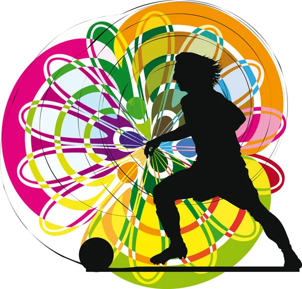 Footballeur. illustration vectorielle — Image vectorielle