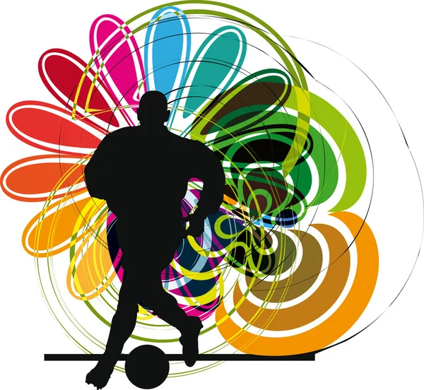 Jugador de fútbol. ilustración vectorial — Vector de stock