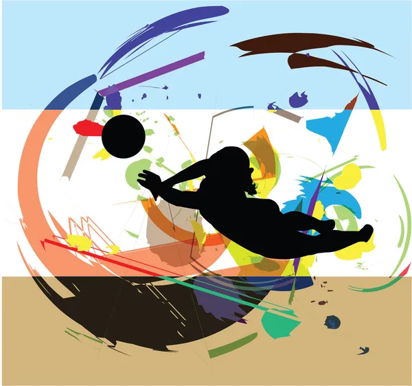 Pallavolo. Illustrazione vettoriale — Vettoriale Stock