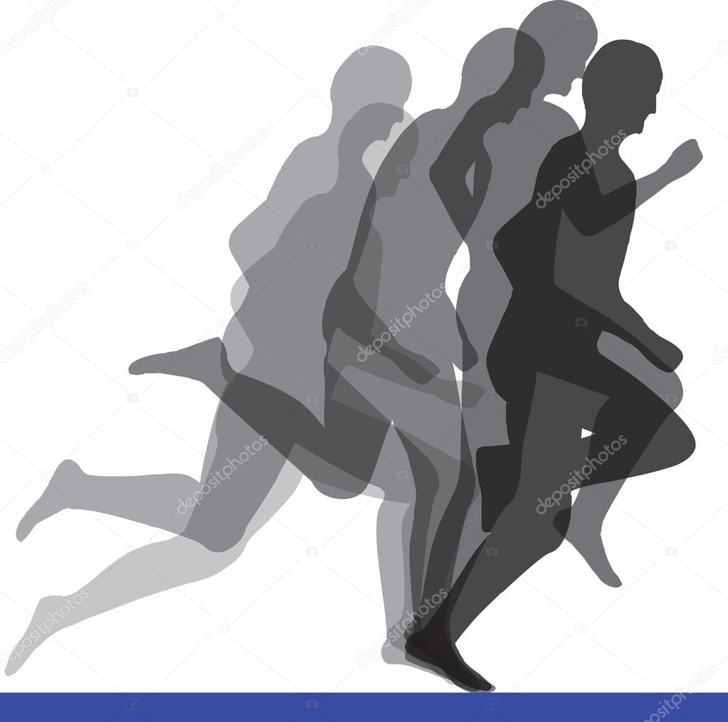 Running men illustration