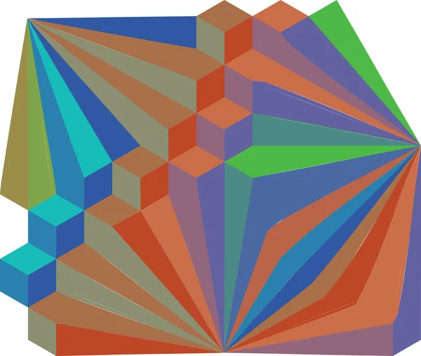 抽象的な 3 d の正方形の背景 — ストックベクタ