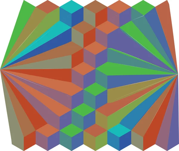 Abstracte 3d vierkante achtergrond — Stockvector