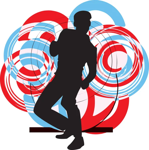 Illustration eines tanzenden Typen — Stockvektor