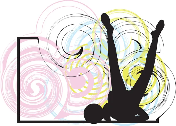 Yoga illustration — Stock vektor