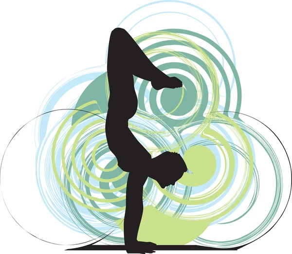 Ilustración de yoga — Vector de stock