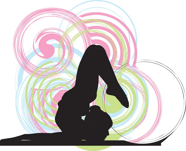 Yoga illustratie — Stockvector