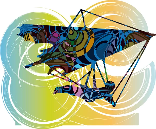 Drachenflieger. Vektorillustration — Stockvektor