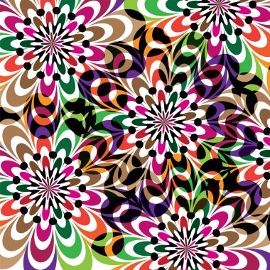 Abstract flowers illustrations clipart