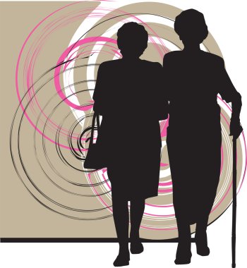 Mom & daughter illustration clipart