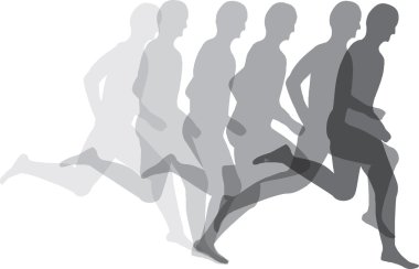 Running men illustration clipart