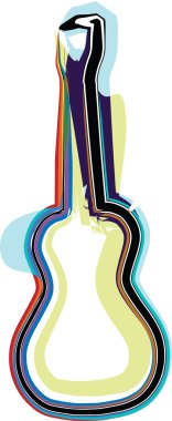 Abstract guitar illustration clipart
