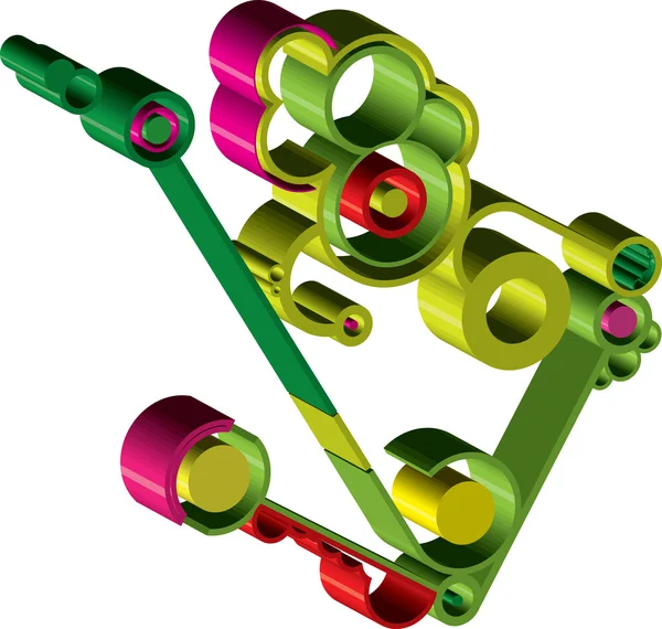 Abstract gear wheels vector illustration — Stock Vector