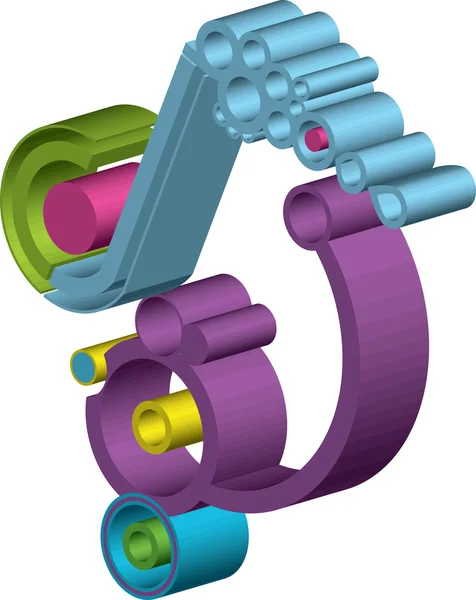Ilustración abstracta del vector de ruedas de engranajes — Vector de stock
