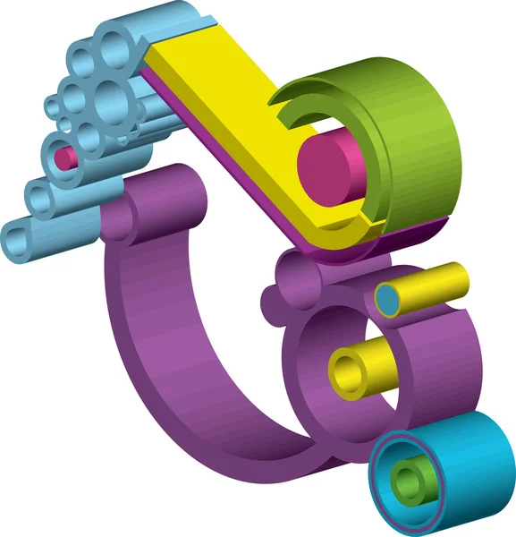 Illustration vectorielle abstraite des roues dentées — Image vectorielle