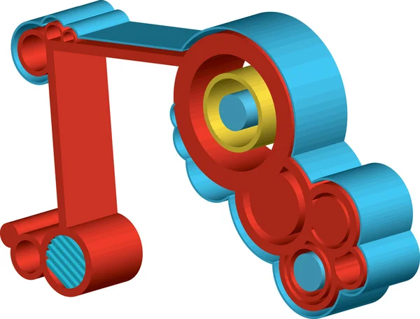 Abstract gear wheels vector illustration — Stock Vector
