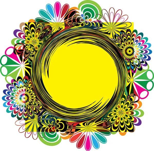 Ilustrasi bunga abstrak - Stok Vektor