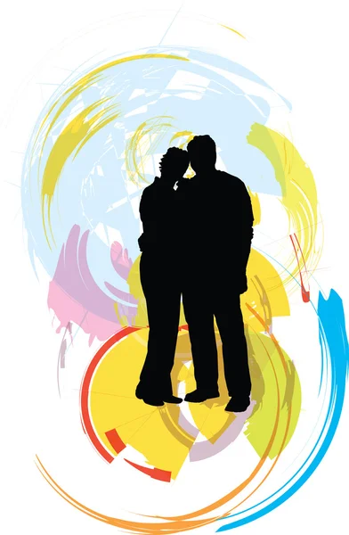 Illustration de couple — Image vectorielle