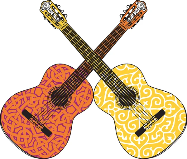 Illustration abstraite de guitare — Image vectorielle