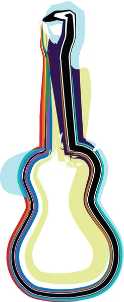 Abstraktní kytara ilustrace — Stockový vektor