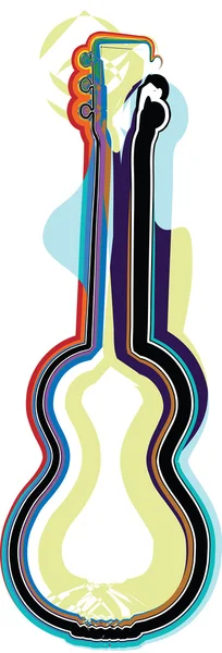 Illustrazione astratta chitarra — Vettoriale Stock