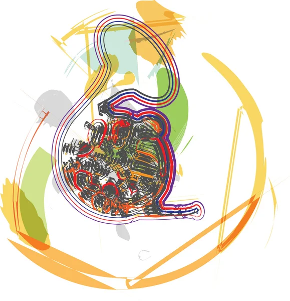 Illustration vectorielle d'instrument de musique — Image vectorielle