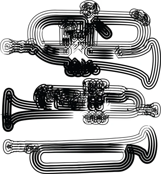 Instrumento de música vector ilustración — Archivo Imágenes Vectoriales