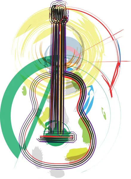 Abstract guitar illustration — Stock Vector