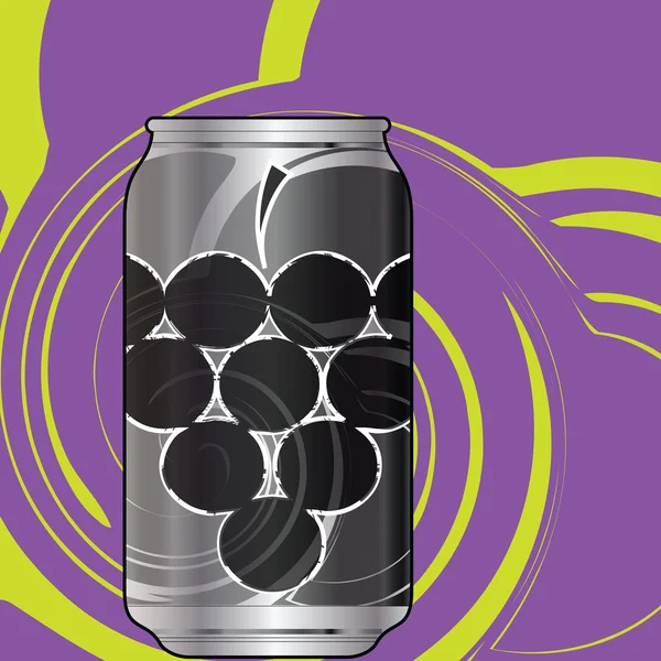 Emballage en aluminium pour boissons au design cool. Illustration vectorielle modifiable — Image vectorielle