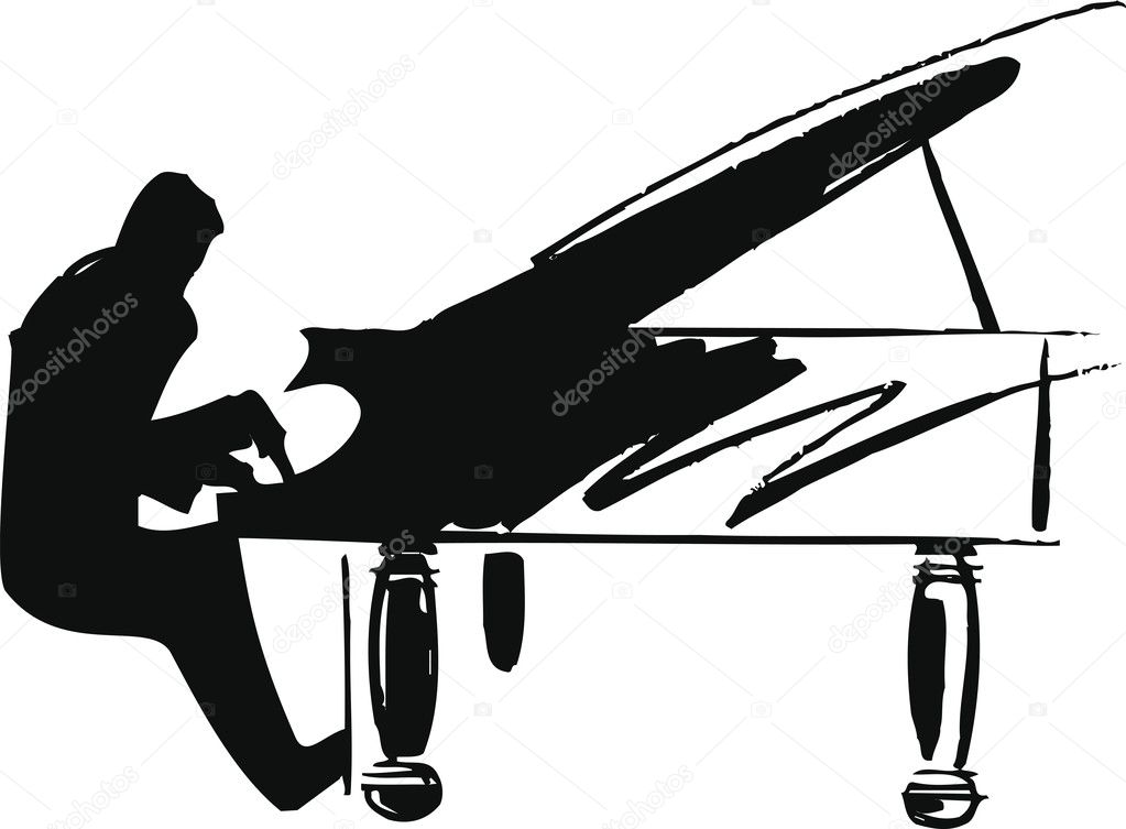 Illustration of musicians play classical music. vector illustration